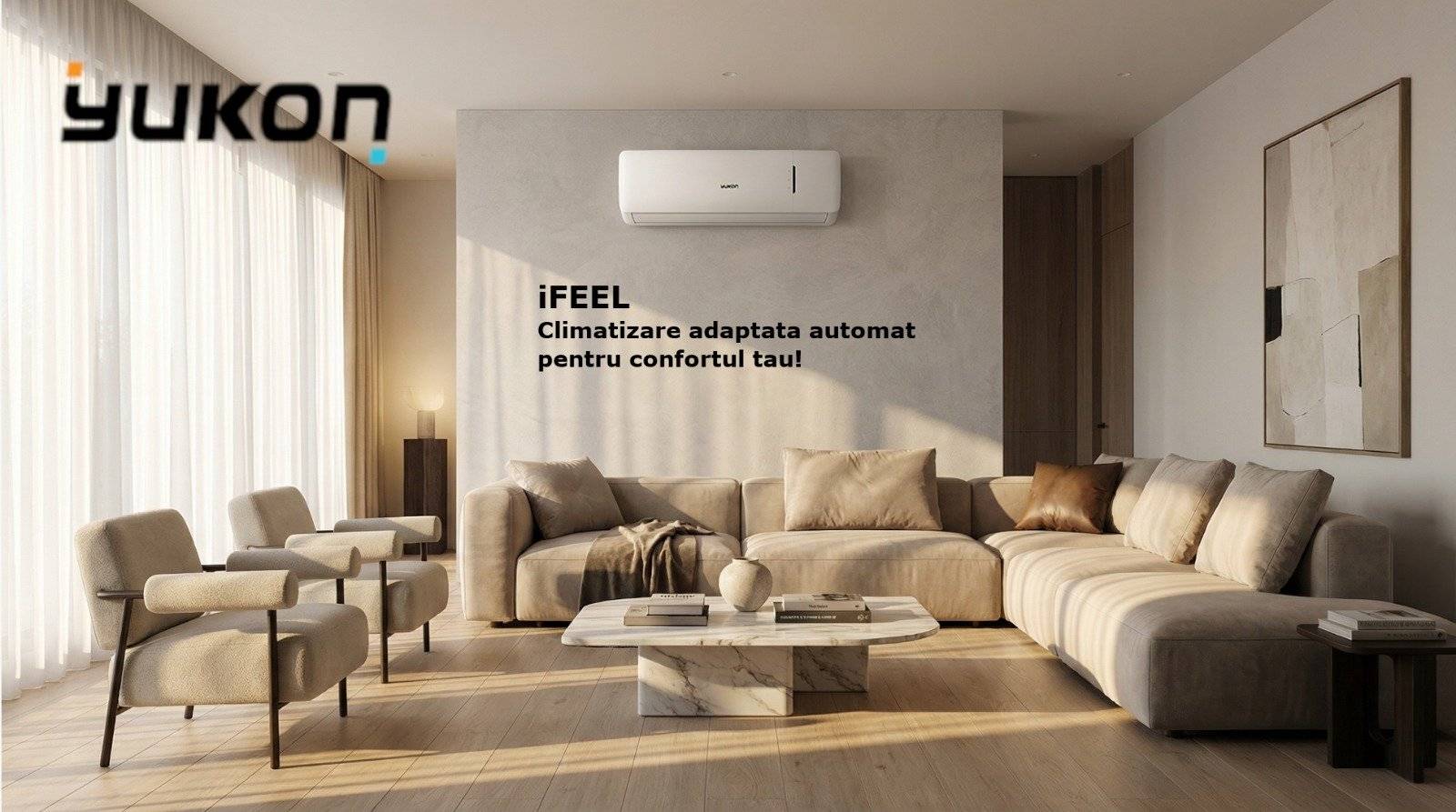 Aparat de aer conditionat Yukon 24000 BTU/h, A++/A+, WI-FI integrat, Auto-diagnostic, Auto-curatare