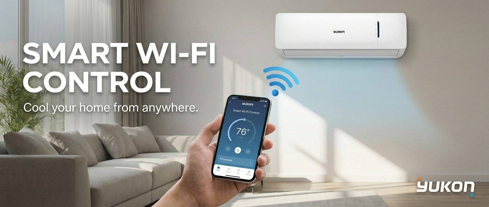 Aparat de aer conditionat Yukon 9000 BTU/h, A++/A+, WI-FI integrat, Auto-diagnostic, Auto-curatare