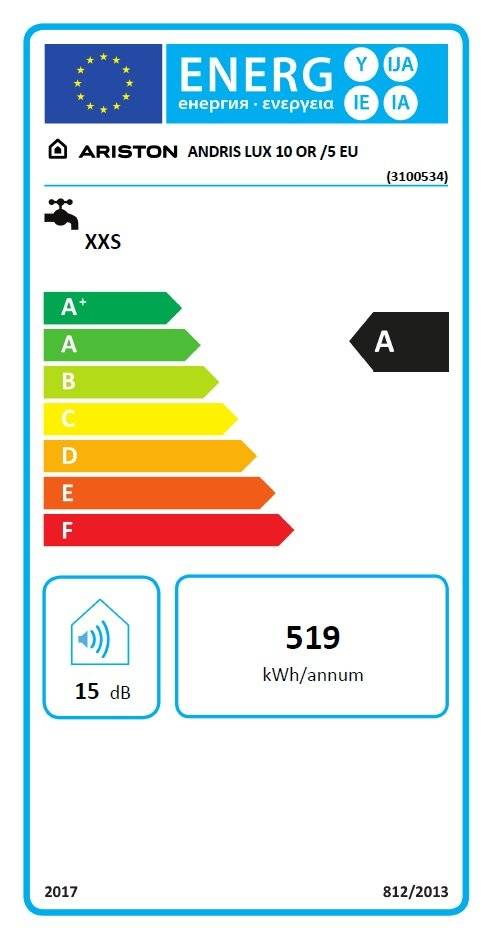 Boiler electric Ariston ANDRIS LUX 10 EU, 10 L, 1200 W, montaj deasupra chiuvetei